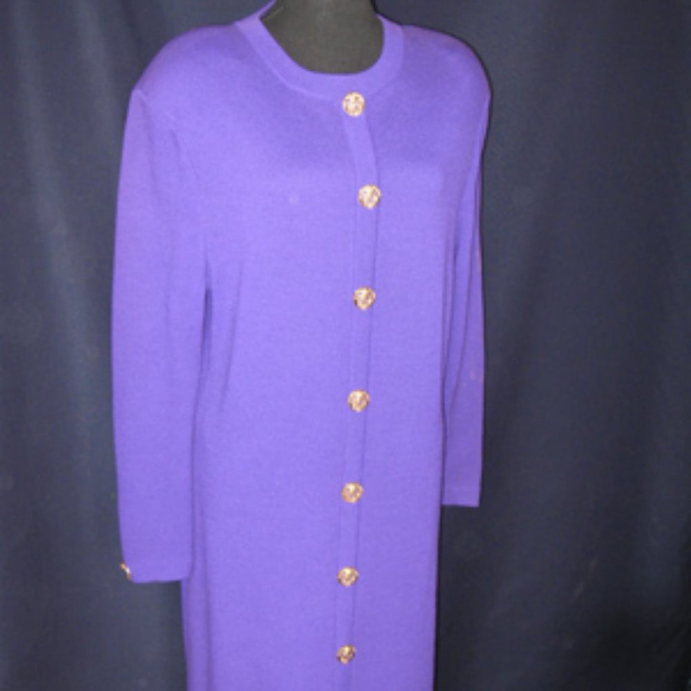 ST.JOHN PURPLE KNIT DRESS